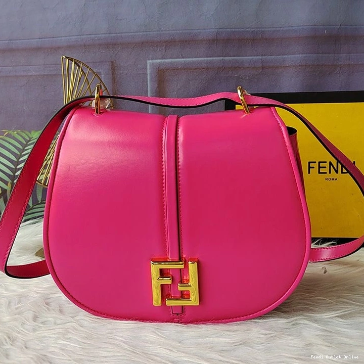 Cheap Fendi Calf Medium Bag Rose In C'mon Leather 0823